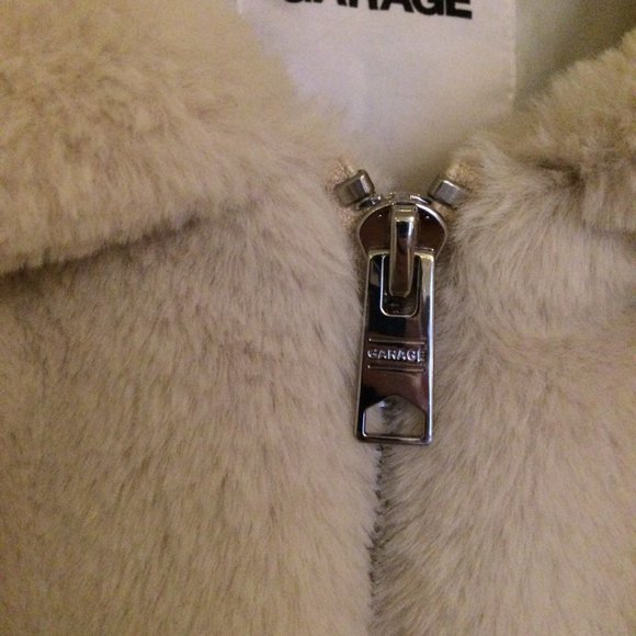 Garage Faux Fur Cream Bomber Jacket - Picture 5 of 8